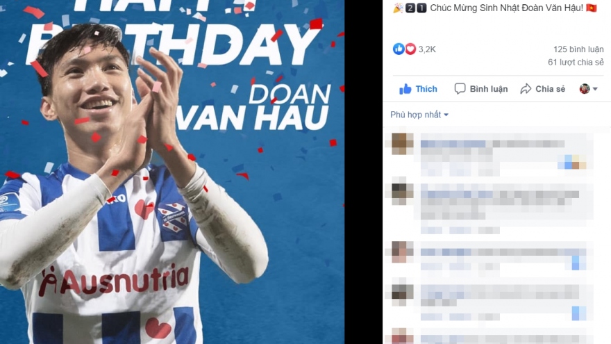 Học trò cưng của HLV Park được SC Heerenveen chúc mừng sinh nhật